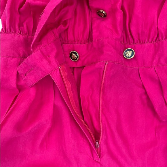 Saks Fifth Avenue Women's Vintage Fuchsia Long Sleeve Jumpsuit Size M - Picture 13 of 14